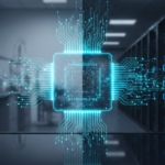 Quantum computing data center illustration showing fault-tolerant quantum processors using qLDPC error correction integrated with classical HPC systems in 2026
