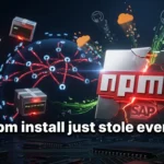 Cracked npm logo leaking stolen credentials from compromised SAP CAP packages in the Mini Shai-Hulud supply chain attack April 2026