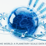 Orbital satellite network and AI data infrastructure visualization representing SpaceX IPO 2026 valuation thesis