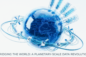 Orbital satellite network and AI data infrastructure visualization representing SpaceX IPO 2026 valuation thesis