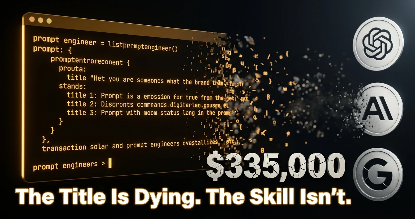 Anthropic's $335,000 prompt engineer listing went viral — and may have been the peak of the standalone title's existence.