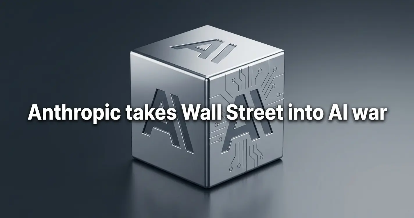Anthropic logo 3D render representing $1.5B Wall Street AI joint venture with private equity firms