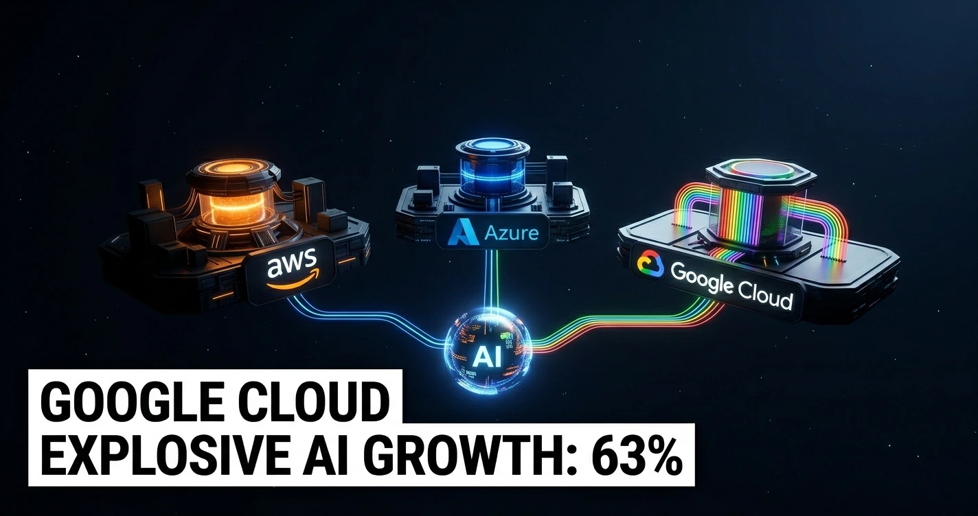 AWS vs Azure vs Google Cloud comparison showing AI platforms, market share growth, and cloud competition in 2026