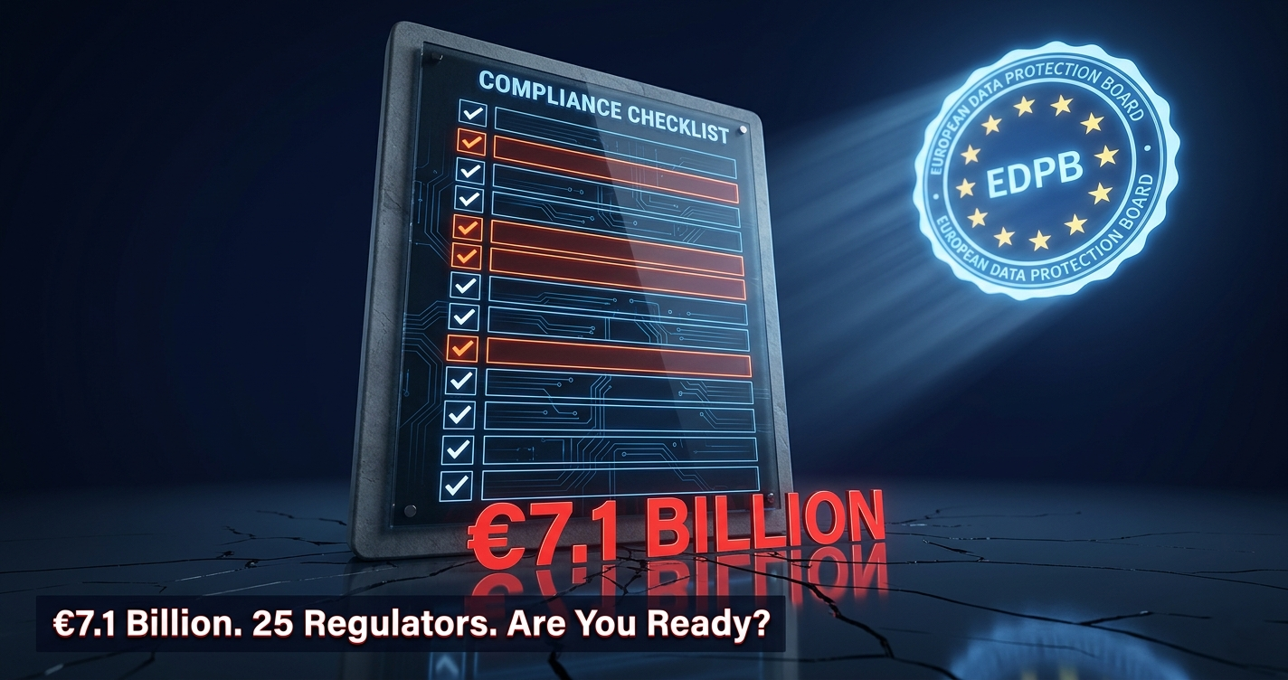 EDPB GDPR compliance checklist 2026 showing 14 steps for organizations ahead of EU transparency enforcement sweep across 25 DPAs (129 chars — trim last 4 chars if your CMS is strict:
