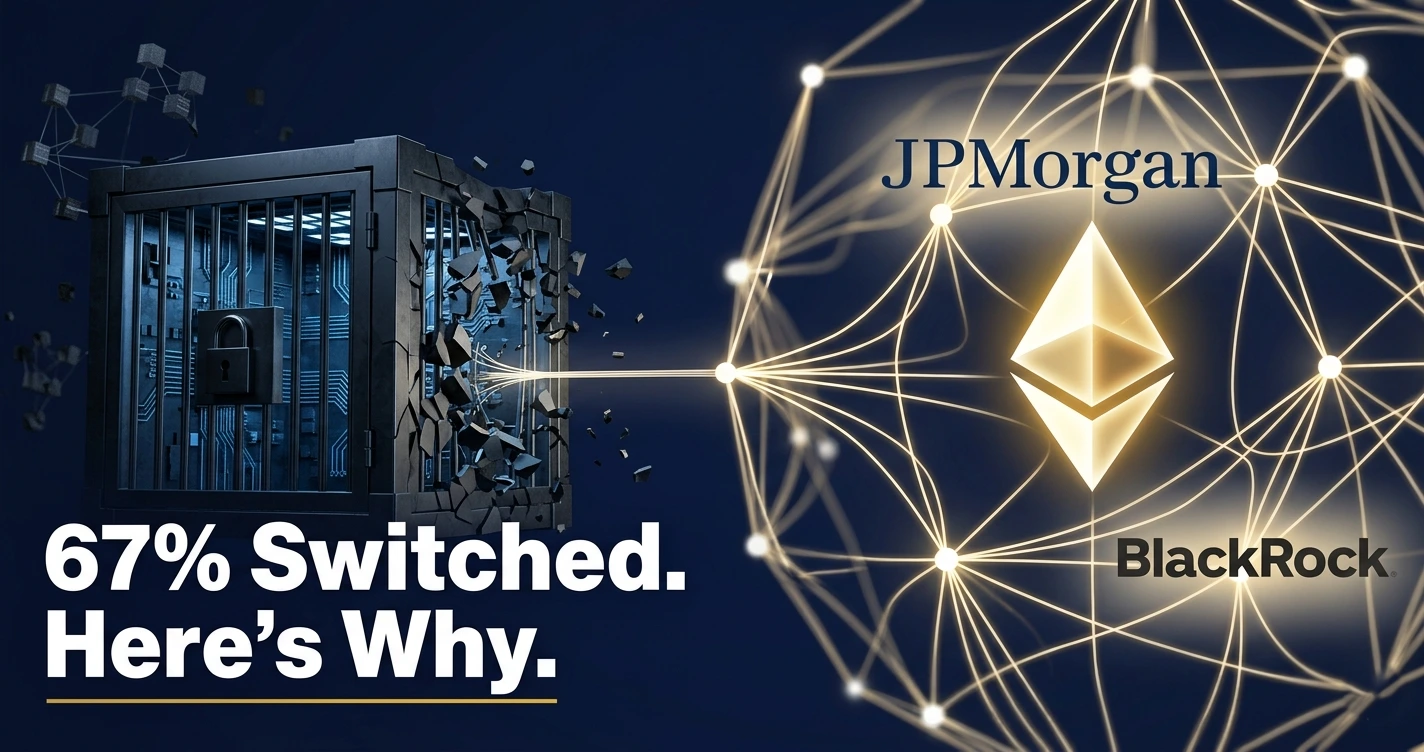 JPMorgan and BlackRock shift from private blockchain to public Ethereum as 67% of enterprises adopt tokenized RWA strategies in 2026