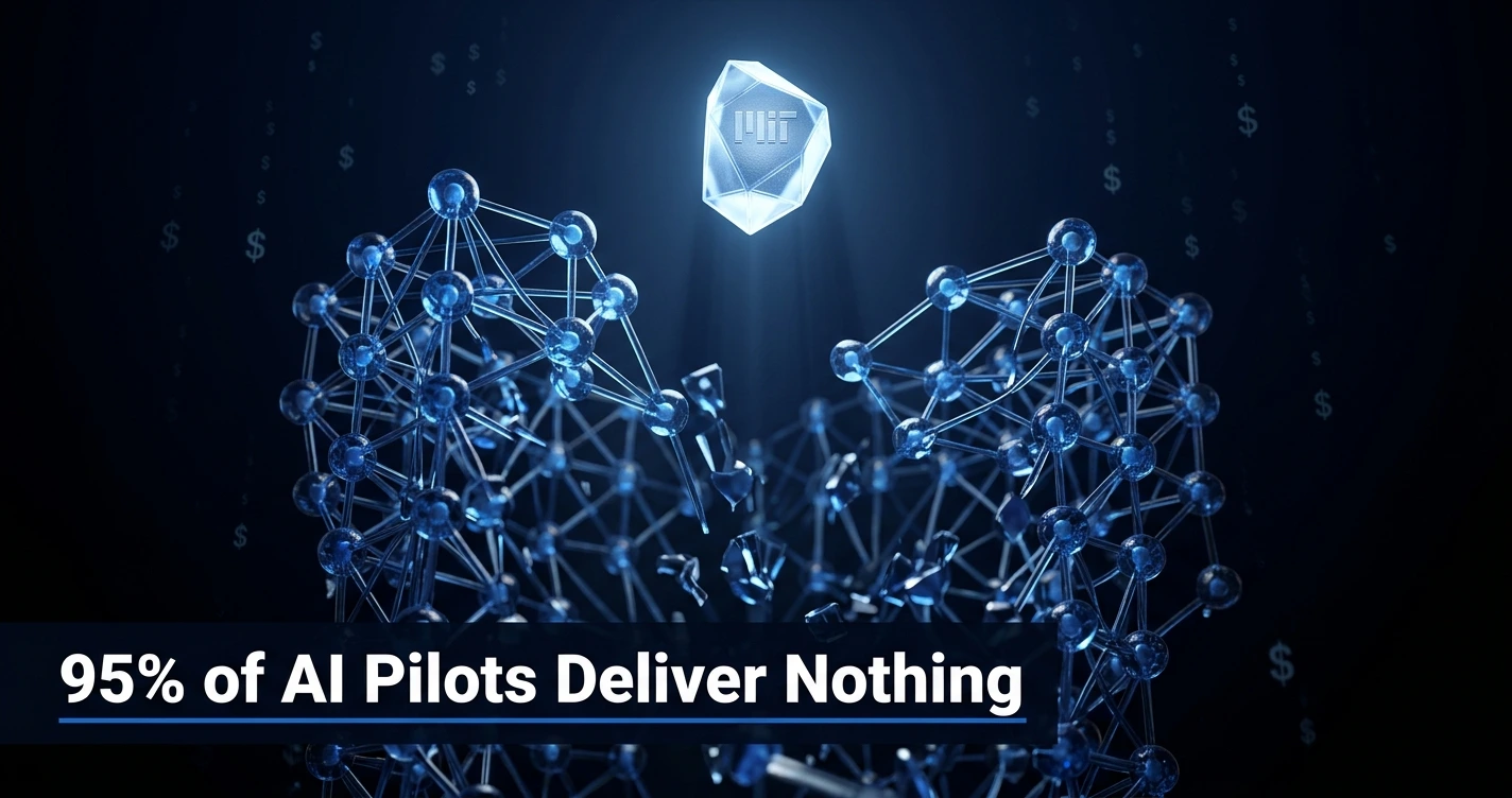 MIT NANDA GenAI Divide report showing 95% of enterprise AI pilots fail to deliver measurable ROI in 2025-2026