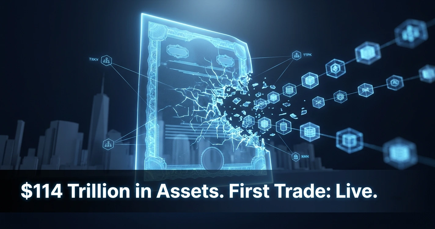 DTCC tokenized assets live trading launch on Wall Street showing blockchain-linked securities network in 2026