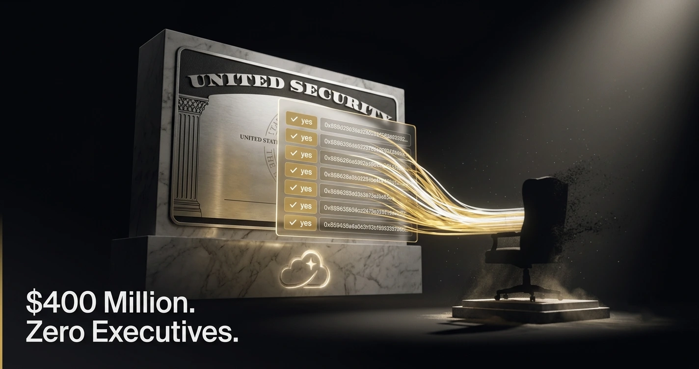 MakerDAO Sky logo above a glowing on-chain governance vote interface showing a $400 million Treasury bond allocation