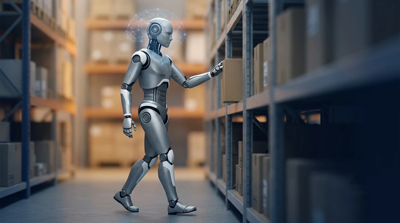 NVIDIA GR00T humanoid robot foundation model powering enterprise warehouse automation