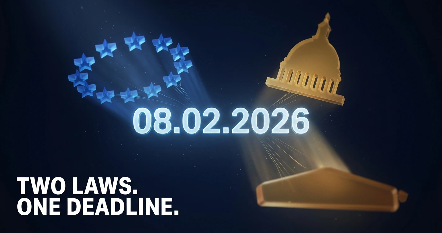 EU AI Act Article 50 and California SB 942 deadline August 2 2026 compliance requirements illustration